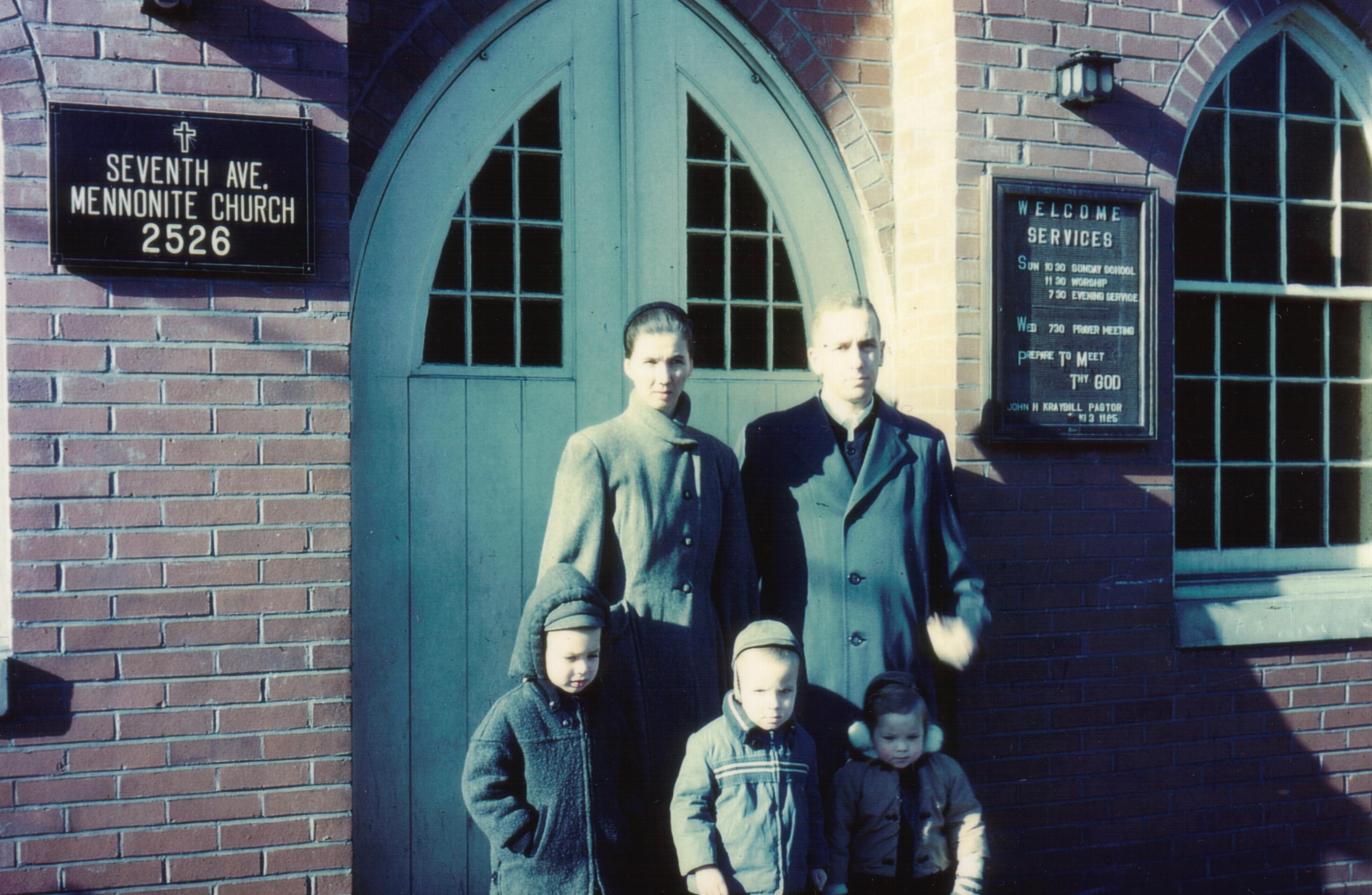 5.Kraybill family at brickfront church (1)