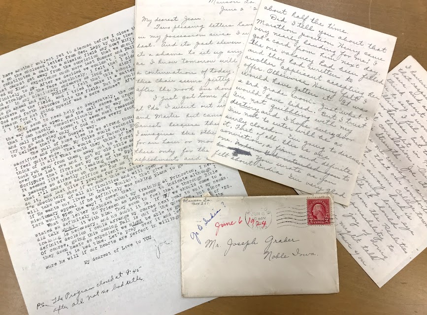 letters from June 1924 mark the first exchange of correspondence between Joseph D. Graber and Minnie Swartzendruber about their decision to commit their lives to mission work.